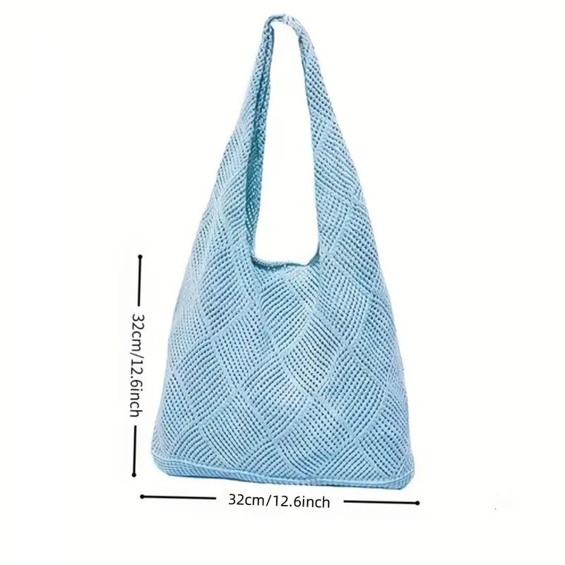 Hotselgende skulderveske Lazy Style Bag Kvinnelig handleveske Vår og sommer Hulveving_voghion.com