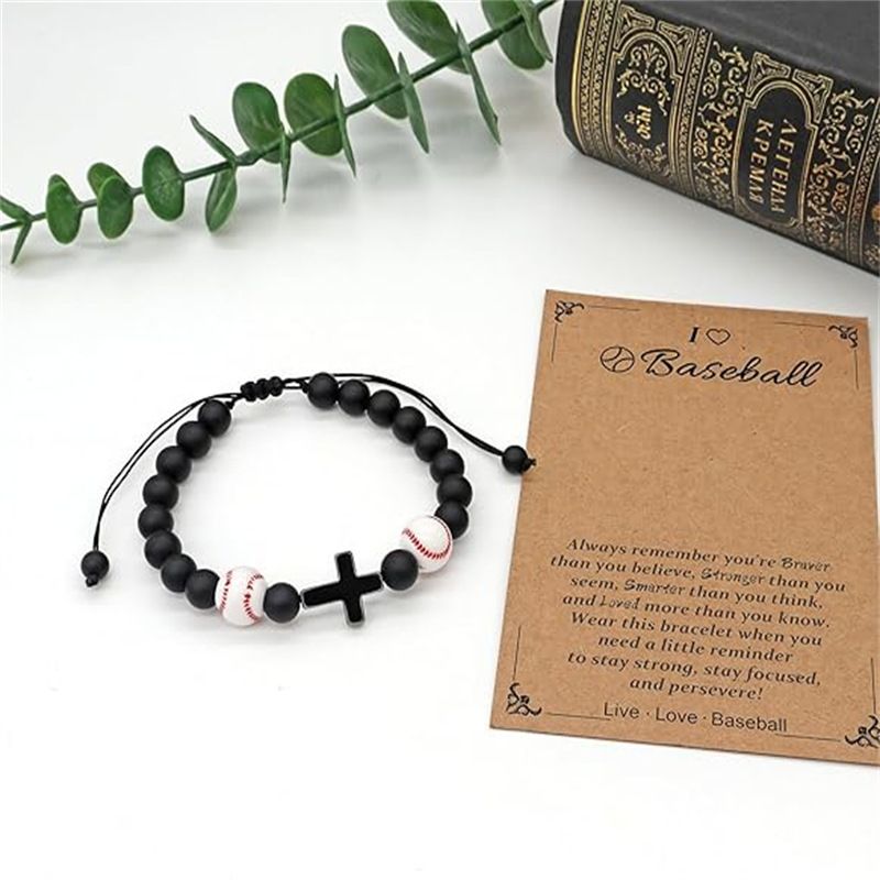 Men's Sports Bracelet - Black Matte Stone & Red Tiger Eye Beads (Adjustable, Gift Ready)_voghion.com