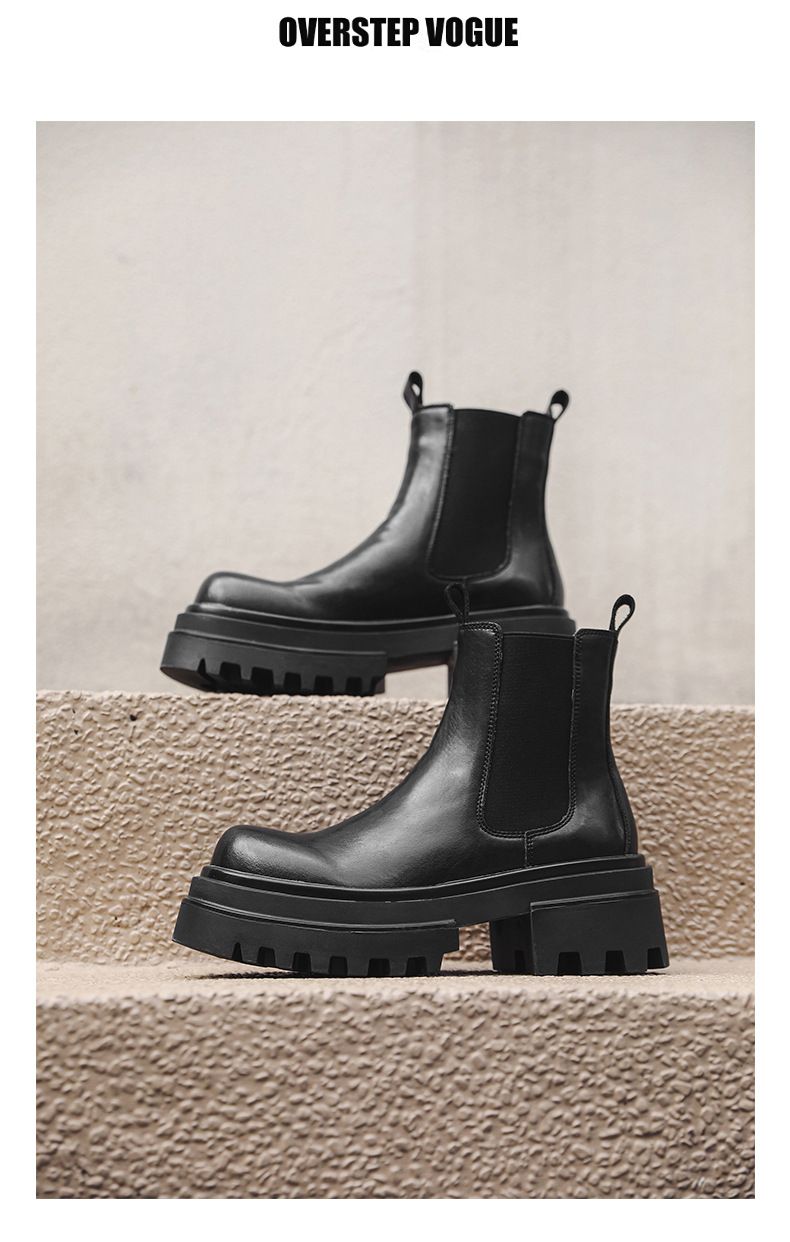 Bottes cigarettes Martin Boots pour hommes Bottes d'hiver à semelles épaisses Bottes courtes_voghion.com