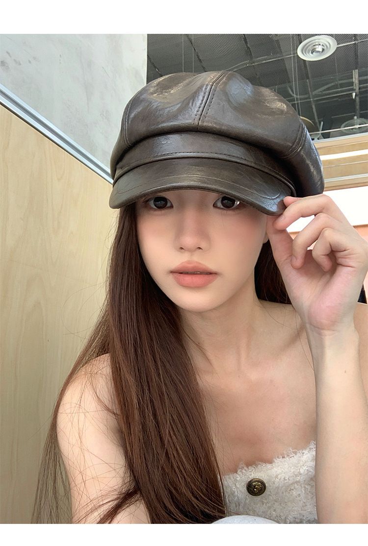 Duckbill Beret 2025 Herbst/Winter Neue achteckige Damenmütze_voghion.com