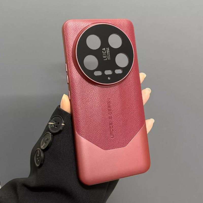 Luxury Leather Phone Case For Xiaomi 15 Ultra Matte Splicing Plating Hard Bumper Cover For Xiaomi 15 Pro 14 Ultra 15Ultra Shell_voghion.com