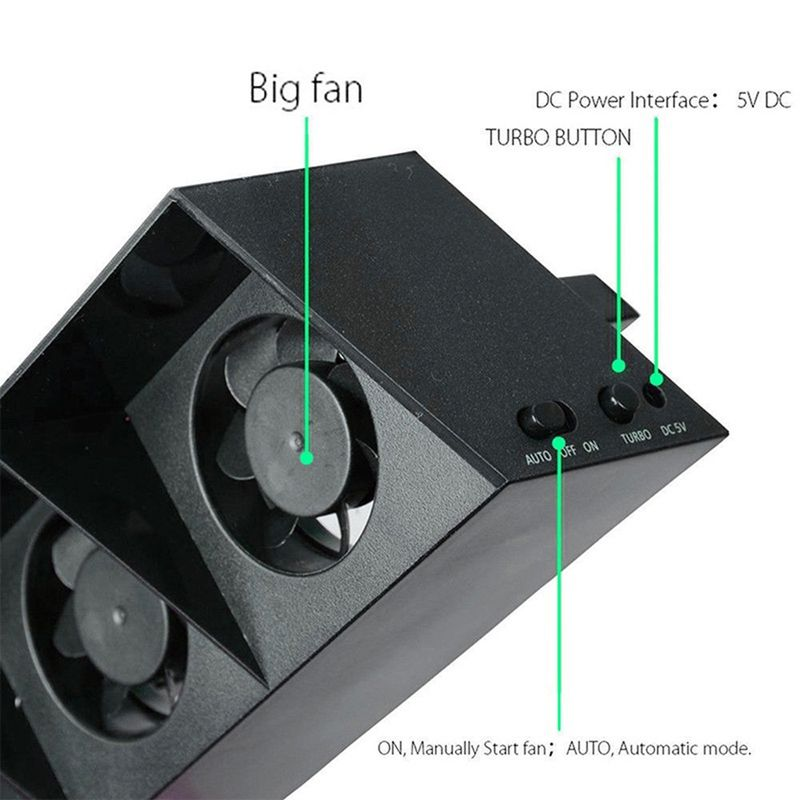 Xinweiqing Temperatuurregeling Externe koeler Koelventilator Spelaccessoires voor PS4-console_voghion.com