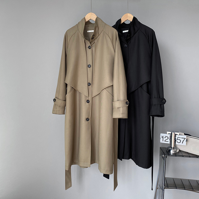 Kleiner, lockerer Trenchcoat mit modischem Temperament für Damen_voghion.com