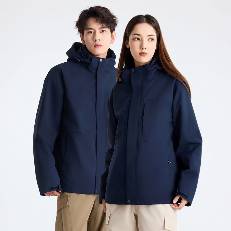 Giacca antivento impermeabile Dupont Three-Proof da donna 2024, nuovo modello tre in uno, con fodera staccabile e fodera in pile per_voghion.com