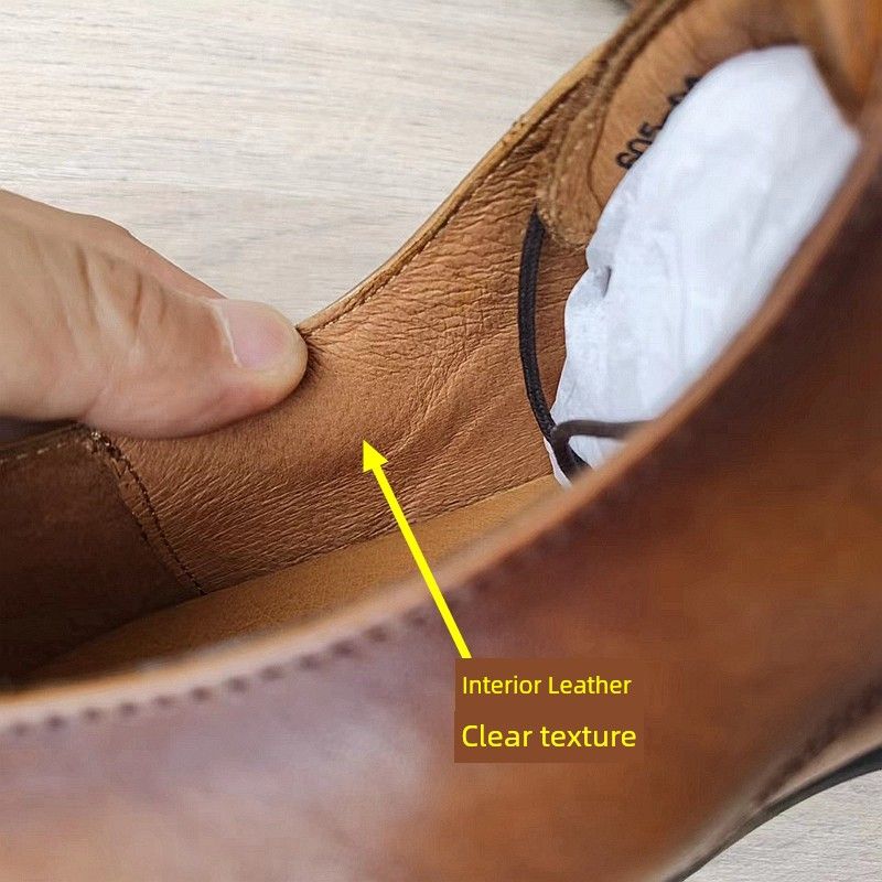 Handgefertigte Business-Derby-Schuhe aus poliertem Leder mit spitzer Spitze_voghion.com