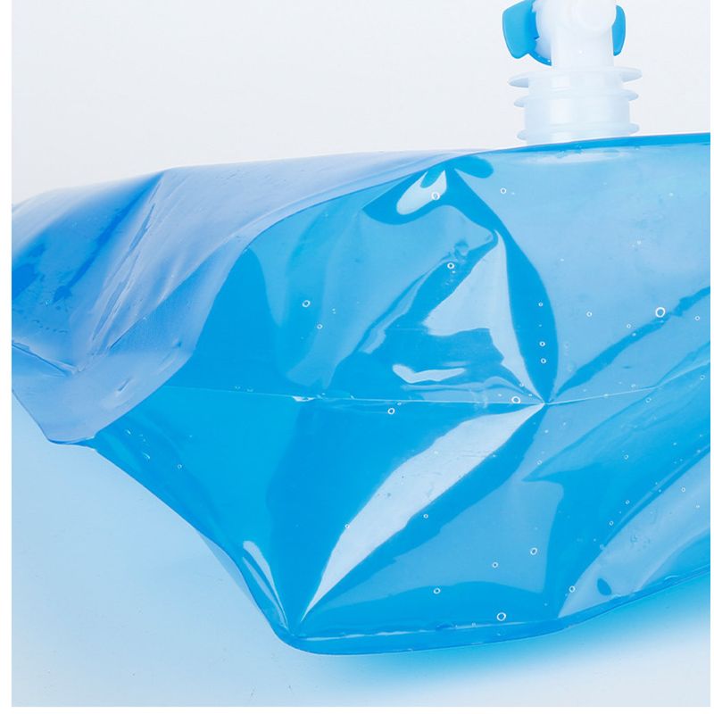 Outdoor Large Capacity Portable Folding Car Mountaineering Faucet 10L Plastic Bucket Camping Water Bag_voghion.com