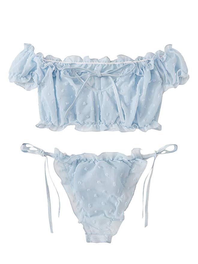2020 New Style Swimsuit Two-Piece Lace Lingerie Sexy Nightwear_voghion.com