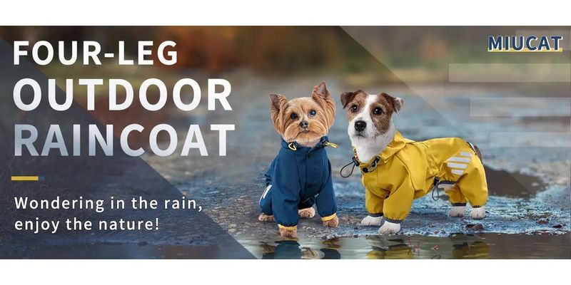 【Scelta colorata】 Impermeabile con cappuccio, impermeabile, per cani, con strisce riflettenti per esterni, per quattro stagioni_voghion.com