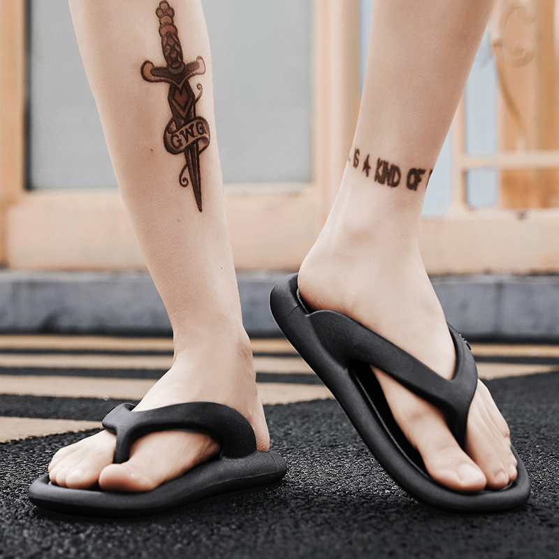 Slippantoffels voor heren Antislipslippers van zacht schuim Slip Comfortabele sandalen Open teenkussen Strandslippers voor externe slijtage in de zomer_voghion.com