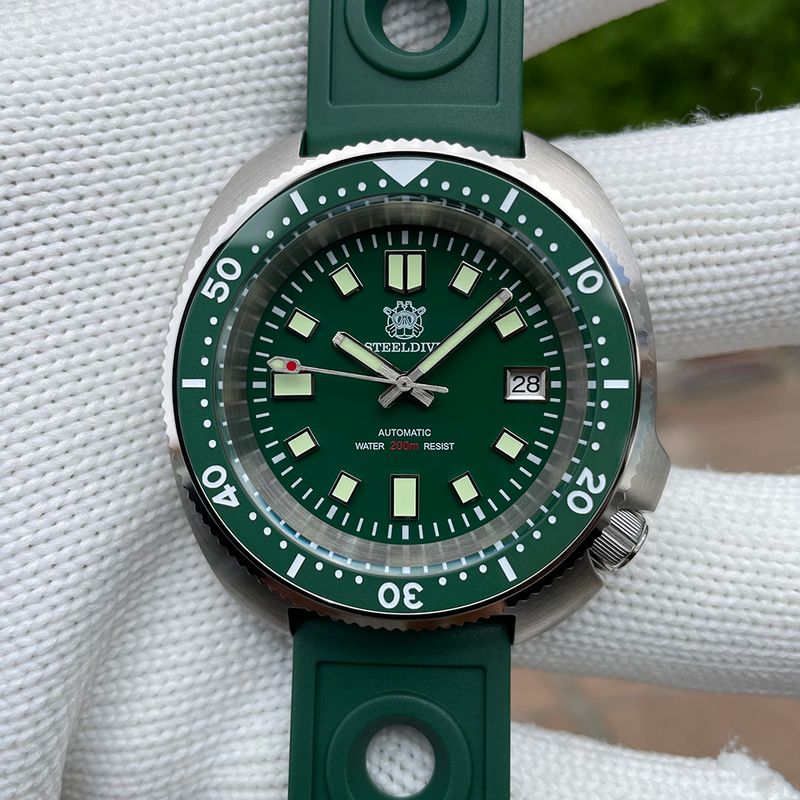 Nova chegada steeldive sd1974l relógio de mergulho mecânico safira cristal nh35 movt suíço luminoso 200m à prova dwaterproof água moda_voghion.com