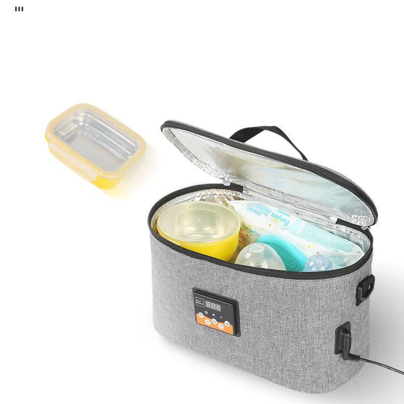 Large Capacity Car Milk Bottle Warmer Hanging Carrying Strap Buckle DC 12V Portable Baby Bottle Bag Constant Temperature Heater_voghion.com