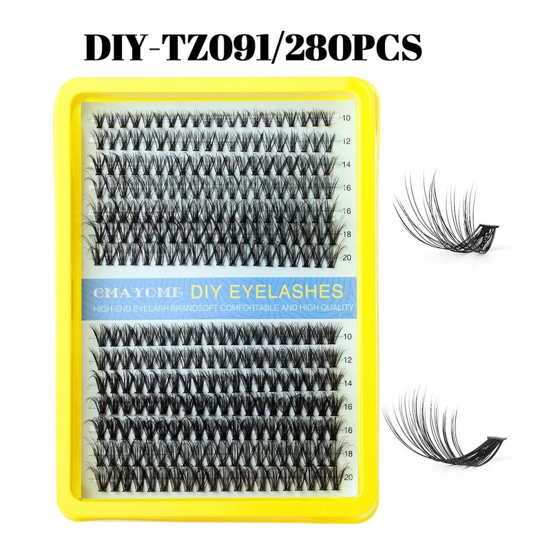 False Eyelashes Single Cluster Segmented Natural Thick False Eyelashes Classic All Match Curling Hot Melt 30D 100D Eyelashes_voghion.com
