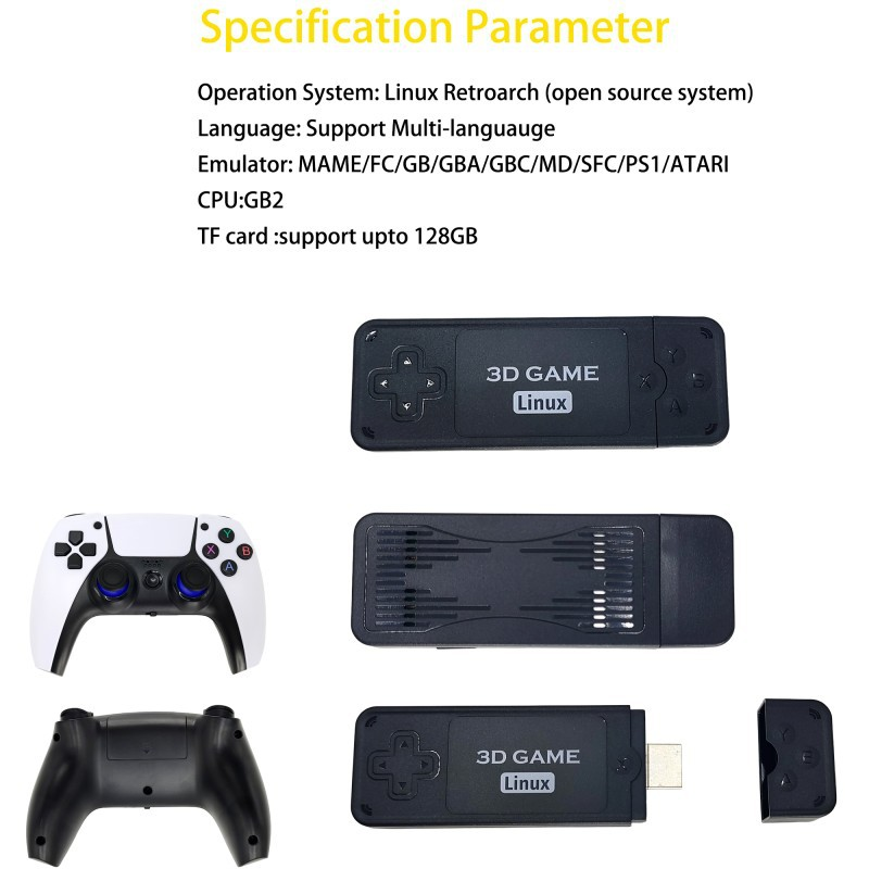 U9PRO HDMI High-definition 2.4G Wireless TV Game Console 3D God Of War Iron Fist 6 PSP_voghion.com