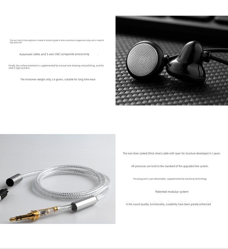 Kaisheng Technology X10 Small Black Bell S X6 Moving Ring Earphone HiFi Fever Sports Flat Head Earbuds_voghion.com