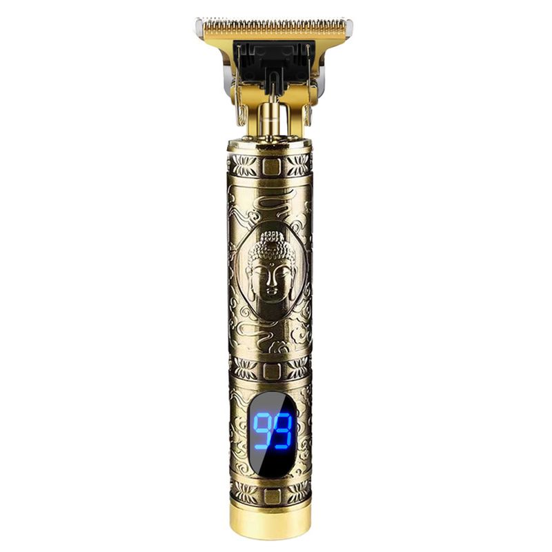 Ruixingst Máquina de cortar cabelo elétrica recarregável USB com padrão de dragão de baixo ruído Máquina de cortar cabelo digital elétrica para homens_voghion.com