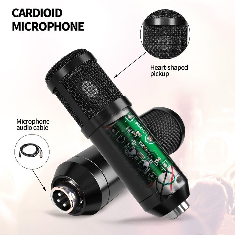 BM800 Ses Kartı, Cep Telefonu, Bilgisayar, Karaoke, Canlı Yayıncı, Ulusal Takım, Kayıt, Bağırma Mikrofonu ve Kuaishou Tam Takımı_voghion.com
