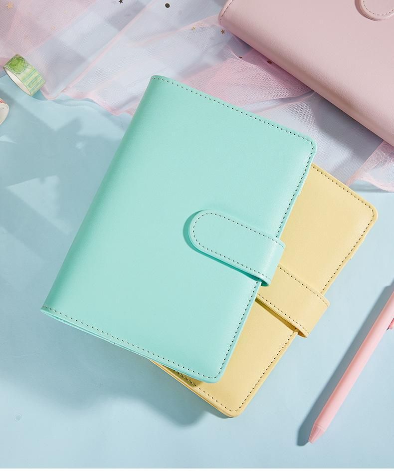 Refillable Notebooks A5A6 Macaron Simple Notebook Soft Loose Leaf Student Prize Notepad Spot Handbook Wholesale Girl Heart_voghion.com