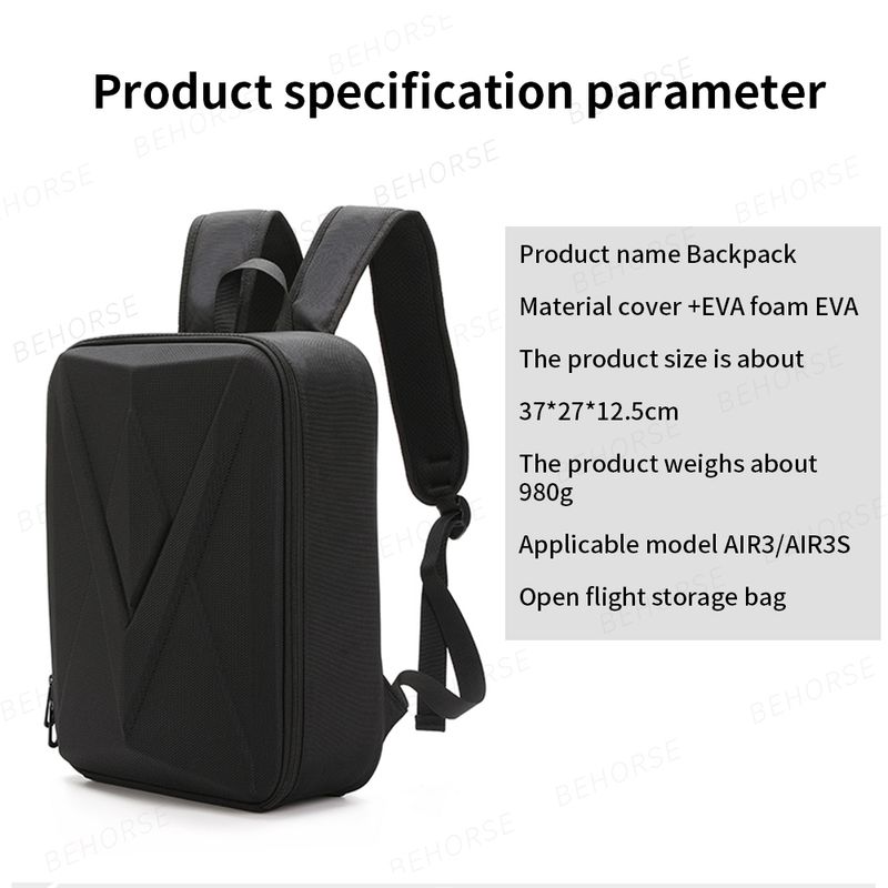 Hard Backpack 3S/RC 2/N3 Storage Case Shoulders Bag Portable Carrying Handbag For DJI Air 3/Air 3S Accessories_voghion.com