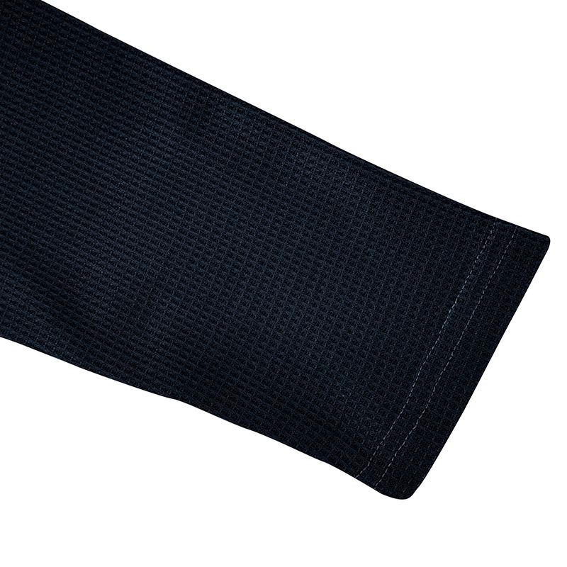 T-shirt da uomo a maniche lunghe autunno inverno 2023 con risvolto e polo Waffle_voghion.com