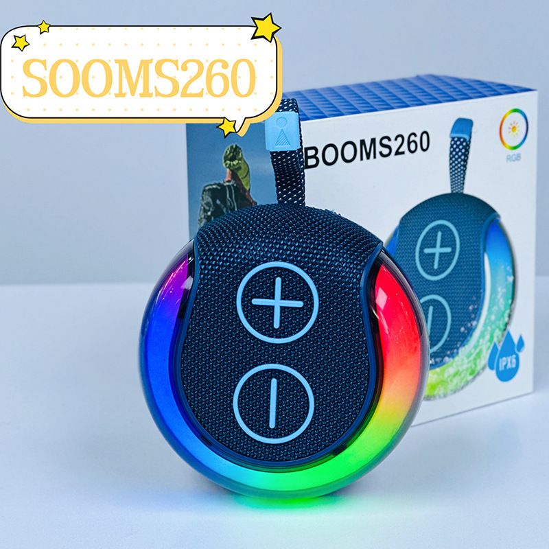 Handheld portable outdoor mini home RGB light effect subwoofer card insertion Bluetooth small speaker boom 260_voghion.com
