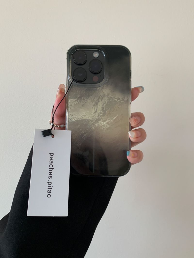 Unbeatable Quality Minimalist Light Suitable Mobile Phone Shell For IPhone · Gradient Black Gold Blooming 14_voghion.com
