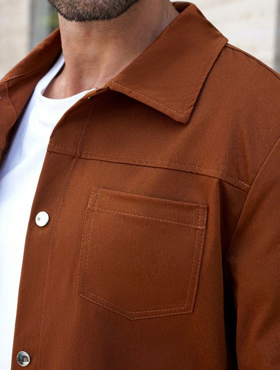 Abbigliamento uomo alla moda, semplice, casual, a maniche lunghe, con risvolto, giacca e top_voghion.com