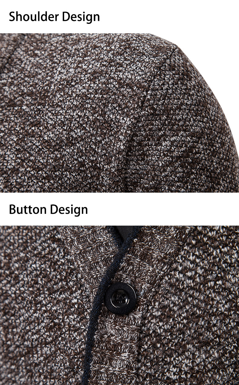 2024 Heren vest met V-hals van pluche en dik, oversized warme top voor heren, sweaterjack_voghion.com
