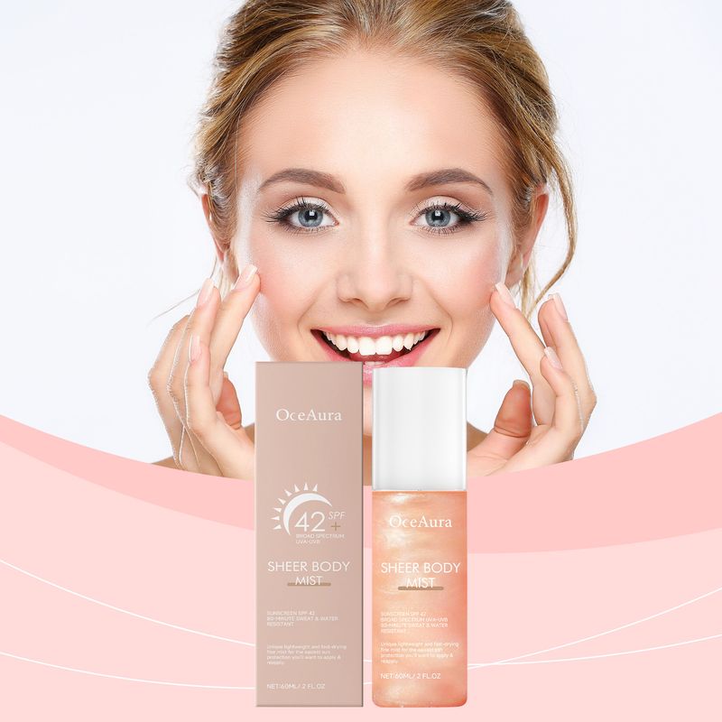 Spray hidratante corporal com proteção UV para o verão, refrescante e não oleoso_voghion.com