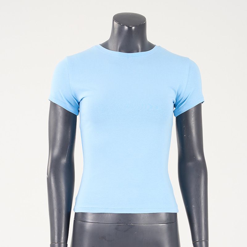 Abbigliamento da donna, ad asciugatura rapida, per yoga, a maniche corte, casual, in cotone, coordinato, top fitness, copricostume da esterno, collant_voghion.com