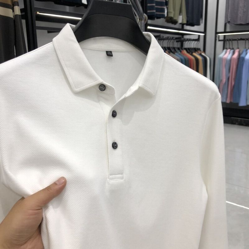 Ironclad GentIronclad Gent Polo da uomo a maniche lunghe in tessuto twill di cotone mercerizzato con colletto double-face, stile sportivo all'aria aperta_voghion.com