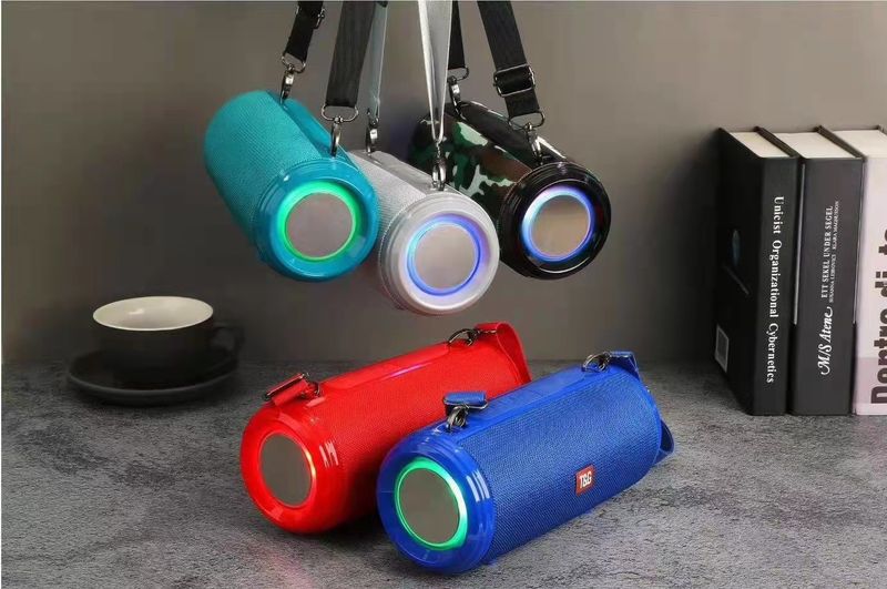 TG537 bezvadu āra pārnēsājama siksna ūdensnecaurlaidīga krāsaina gaismas FM basa lielgabala TWS kartes ievietošana Bluetooth skaļrunis_voghion.com