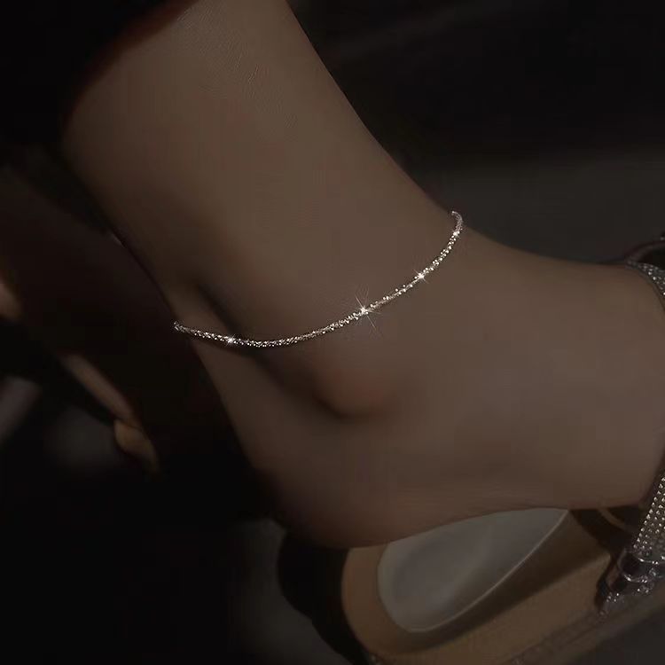 Csillogó, villogó csillaggal díszített bokalánc, női divat, egyszerű, high-end, menő stílusú, niche dizájn_voghion.com