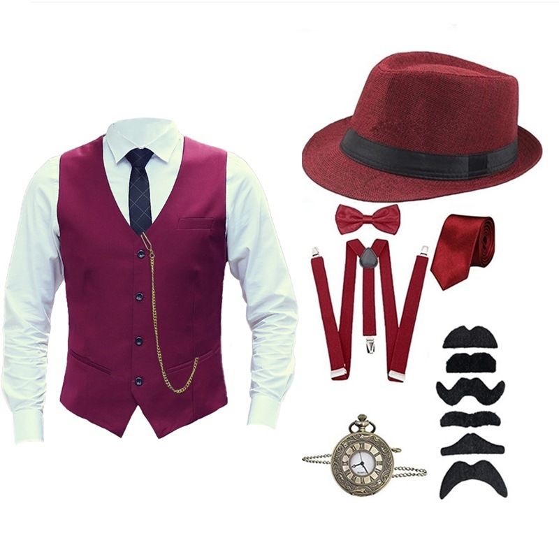Large men's vest medieval 1920S set Gatsby ball props_voghion.com