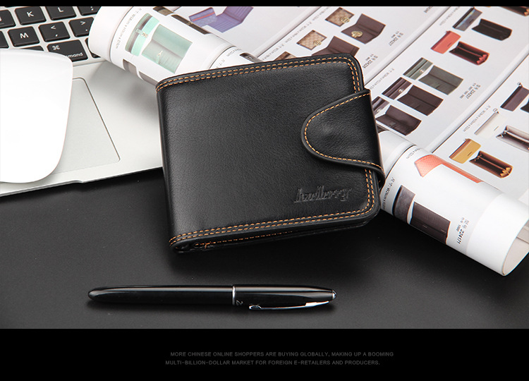 Baellerry férfi pénztárca Kiváló minőségű üzleti alkalmi vízszintes cipzáras csatos pénztárca európai és amerikai stílusú pénztárca_voghion.com