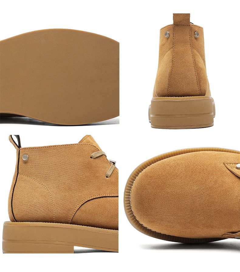 Big Head Derby Shoes Men's Tide Round Head Vintage Martin Boots Tooling Boots High Top Desert Short Boots_voghion.com