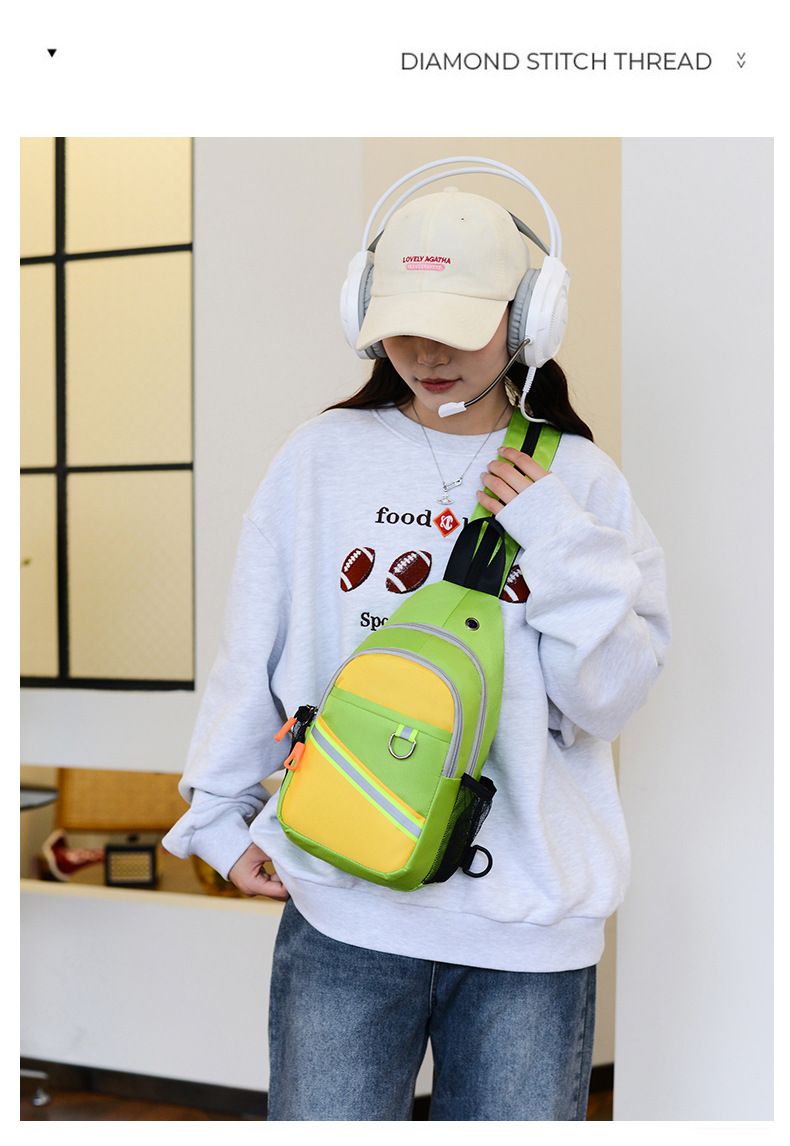Shoulder Bag Chest Pack Crossbody Bag Fashion Zipper Fanny Pack Multi-functional Single Shoulder Double Shoulder Chest Bag Oxford Cloth_voghion.com