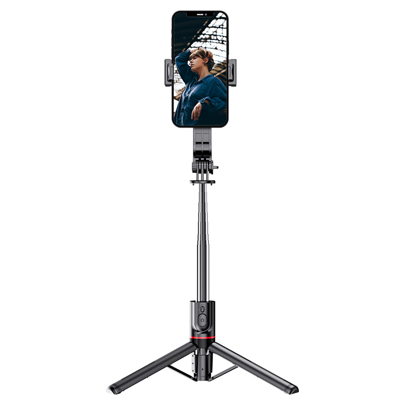 Trépied de téléphone portable avec perche à selfie de 44 pouces avec télécommande sans fil, support de trépied extensible pour smartphone, rotation à 360 degrés compatible avec iPhone_voghion.com