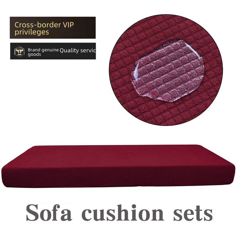 Water-repellent fleece corn grain pineapple lattice sofa cushion cover elastic sofa cushion cover_voghion.com
