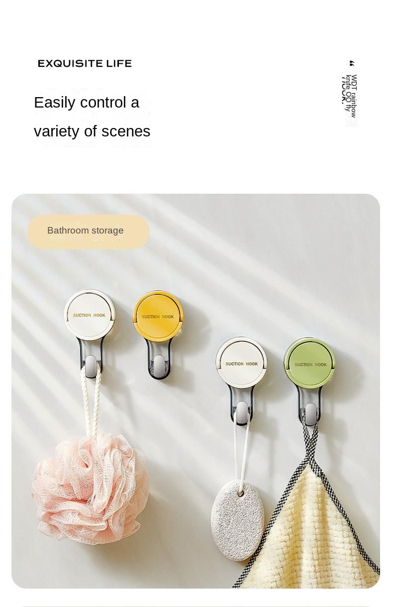 Suction Hooks Strong Vacuum Power Traceless No-Drilling Adhesive Hooks For Home Bathroom Kitchen Door Back And Toilet Area_voghion.com