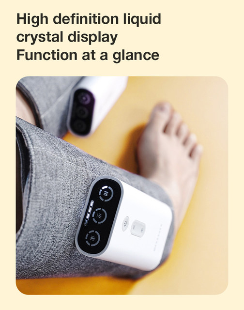 MUKASI elektriskais kāju masētājs teļu muskuļu masāžas iekārta ar pneimatiskās kompresijas sildīšanas vibratoru presoterapijas sāpju mazināšanu_voghion.com
