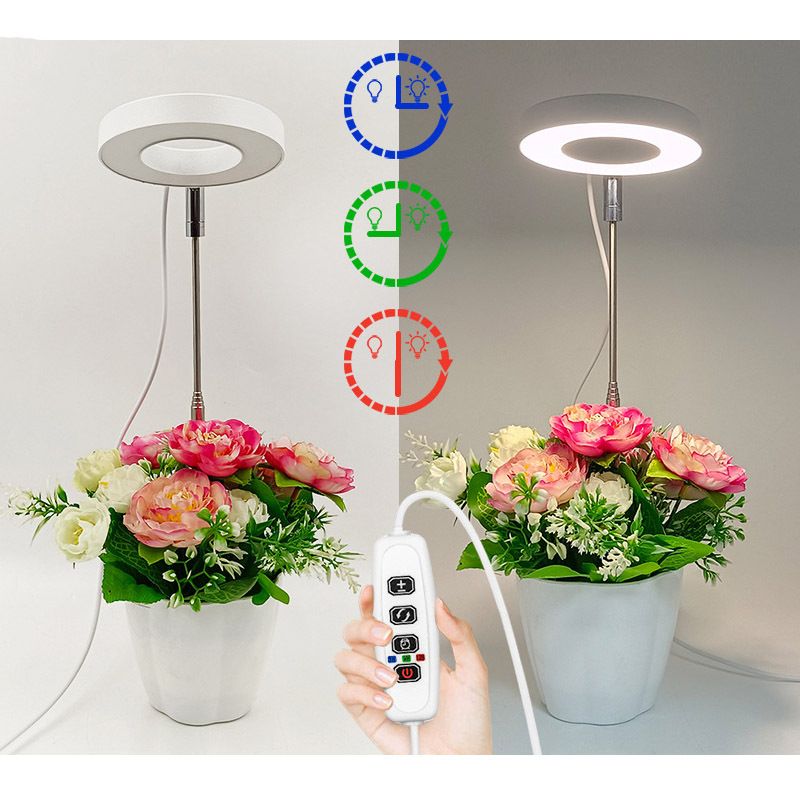 LED Telescopic Plant Light Growth Lamp Angel Ring Succulent Red And Blue Light Full Spectrum Flower Timing Plant Fill Light_voghion.com
