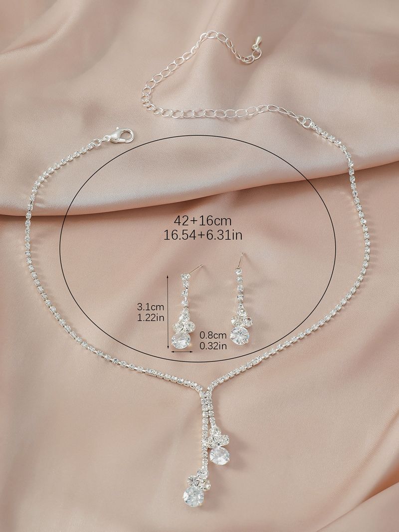 halsbandsset örhänge smyckesset bankettklänningsset halsband moderiktigt brudsmycken_voghion.com