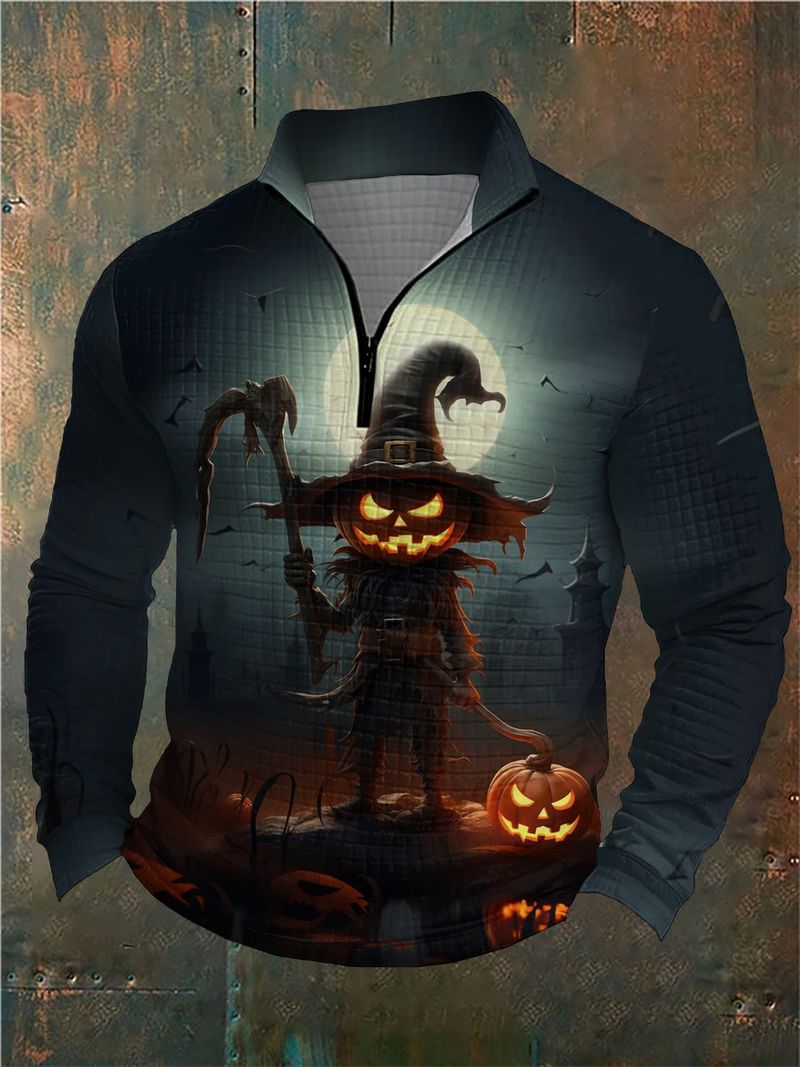 2025 New Halloween Sweatshirt Autumn Winter Long Sleeve Loose Casual Men's Clothing_voghion.com