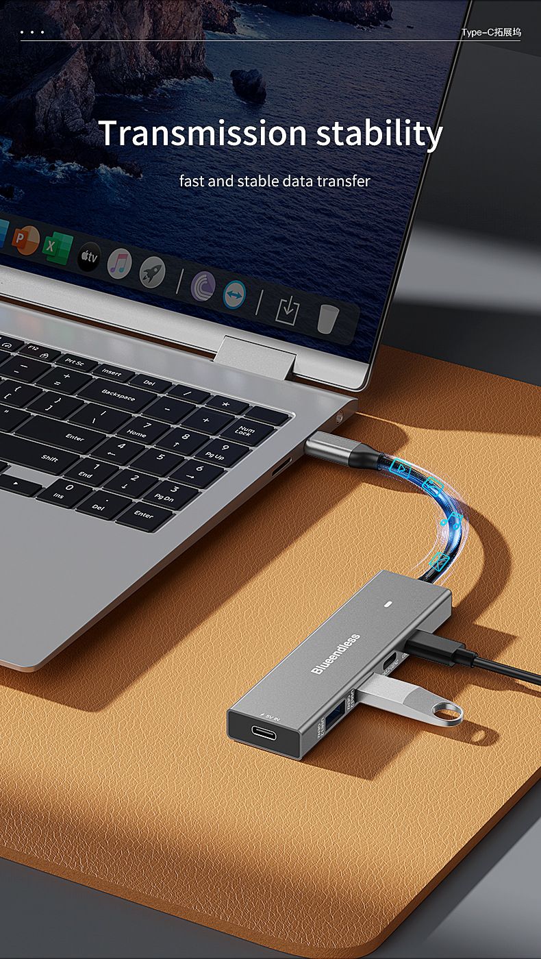 Hub USB3.2 Gen2 Type-C – Convertitore 2A2C ad alta velocità da 10 Gbps e dock di espansione per PC_voghion.com