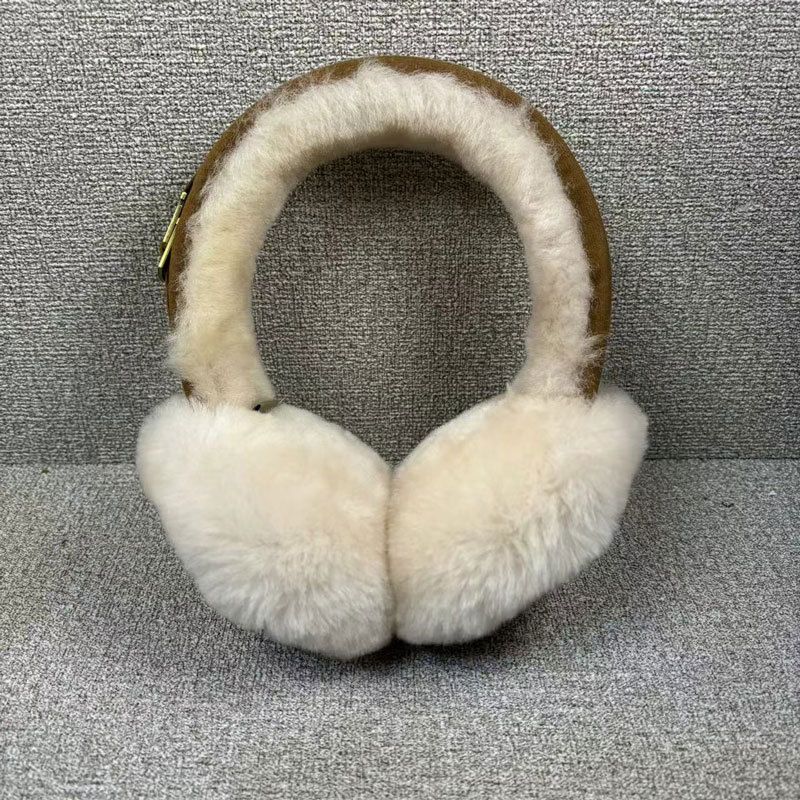 2025 Scaldaorecchie invernali caldi in pelle di pecora e lana, unisex, taglia unica, copriorecchie in vera pelle per esterni_voghion.com
