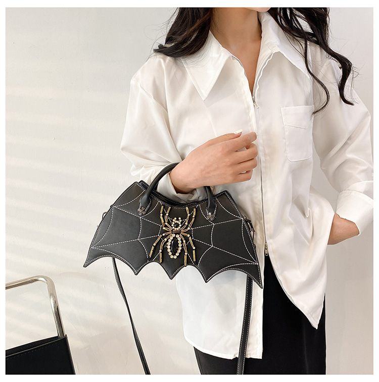 Women's Bags Handbag Fashion Creative Handmade Spider Bag Personality Embroidery Diamond Women's Bag PU Messenger Bag_voghion.com