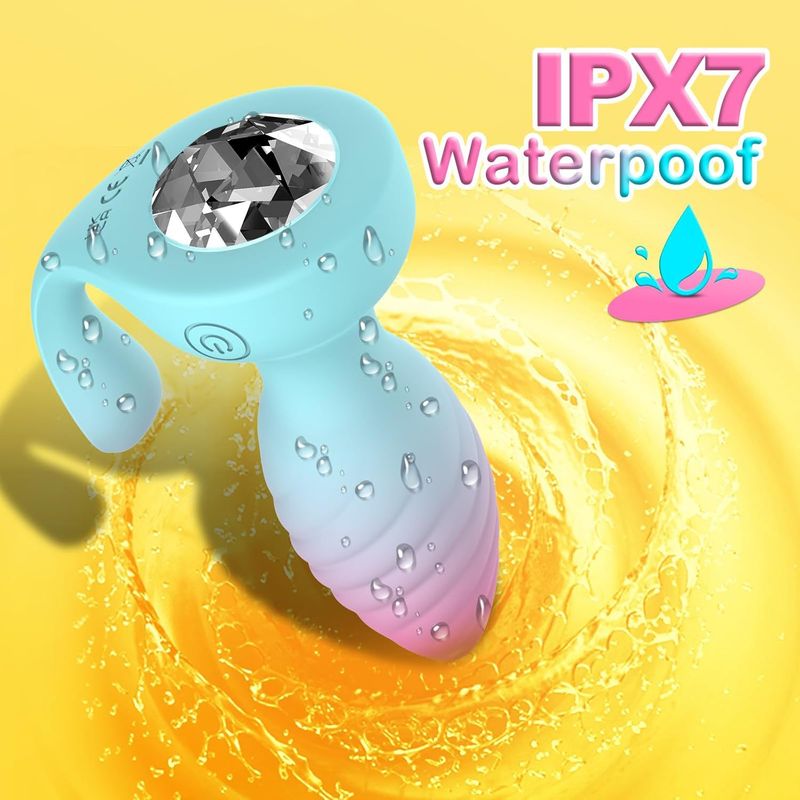 Plug anale con telecomando Diamond, vibrazione, controllo wireless, masturbatore maschile e femminile, giocattoli sessuali per adulti_voghion.com