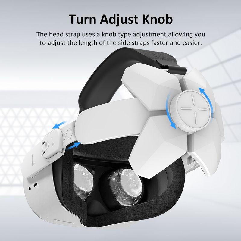 Upgrade Elite pánt Oculus Quest 2 VR headsethez, állítható, kényelmes, puha halópánt Meta Oculus Quest 2 kiegészítőkhöz_voghion.com