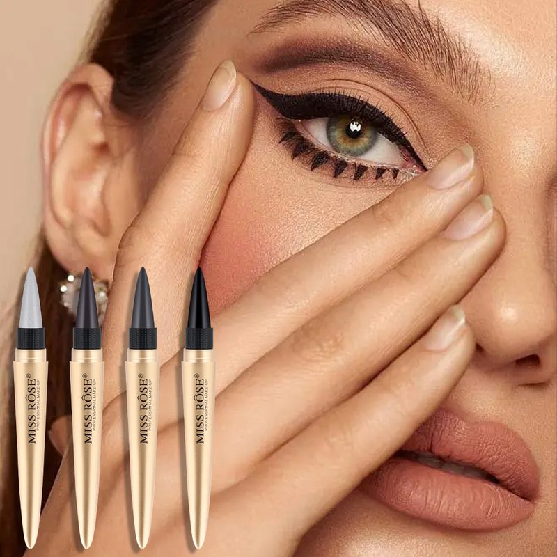Missrose Cool Black Rich Eyeliner Delineador Colorido À Prova D'Água Não Borra Caneta Delineadora_voghion.com