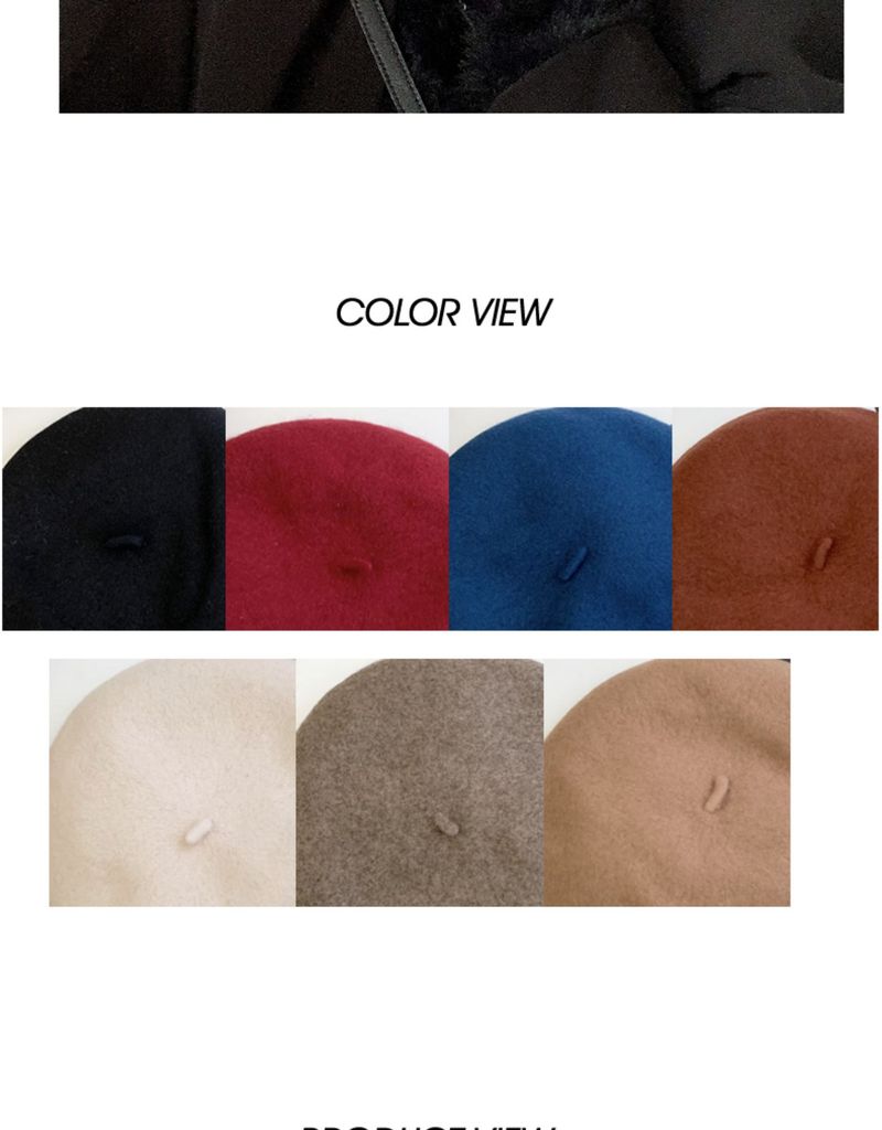 Beret Female British Vintage Autumn and Winter Japanese Wool Painter Hat_voghion.com